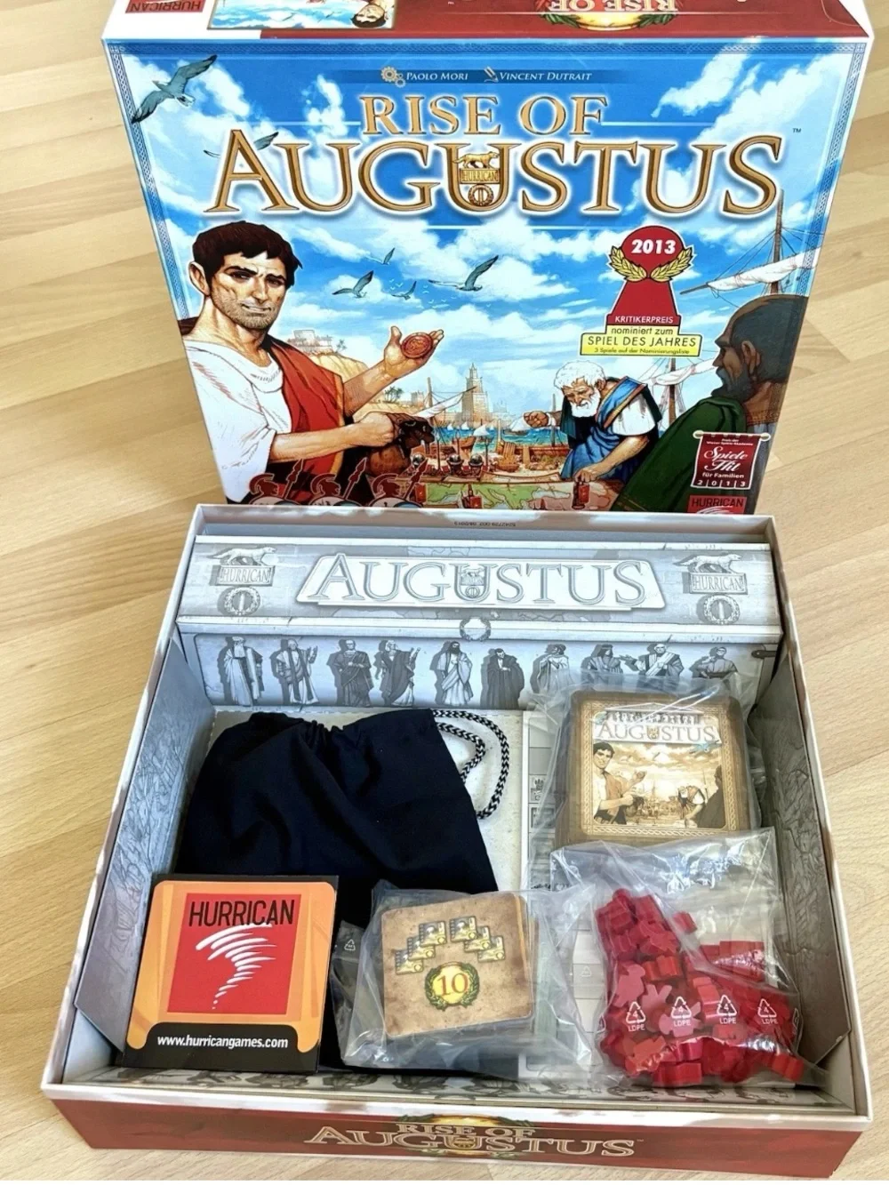 Rise of Augustus Board Game Paolo Mouri Tactical Strategy 100% Complete